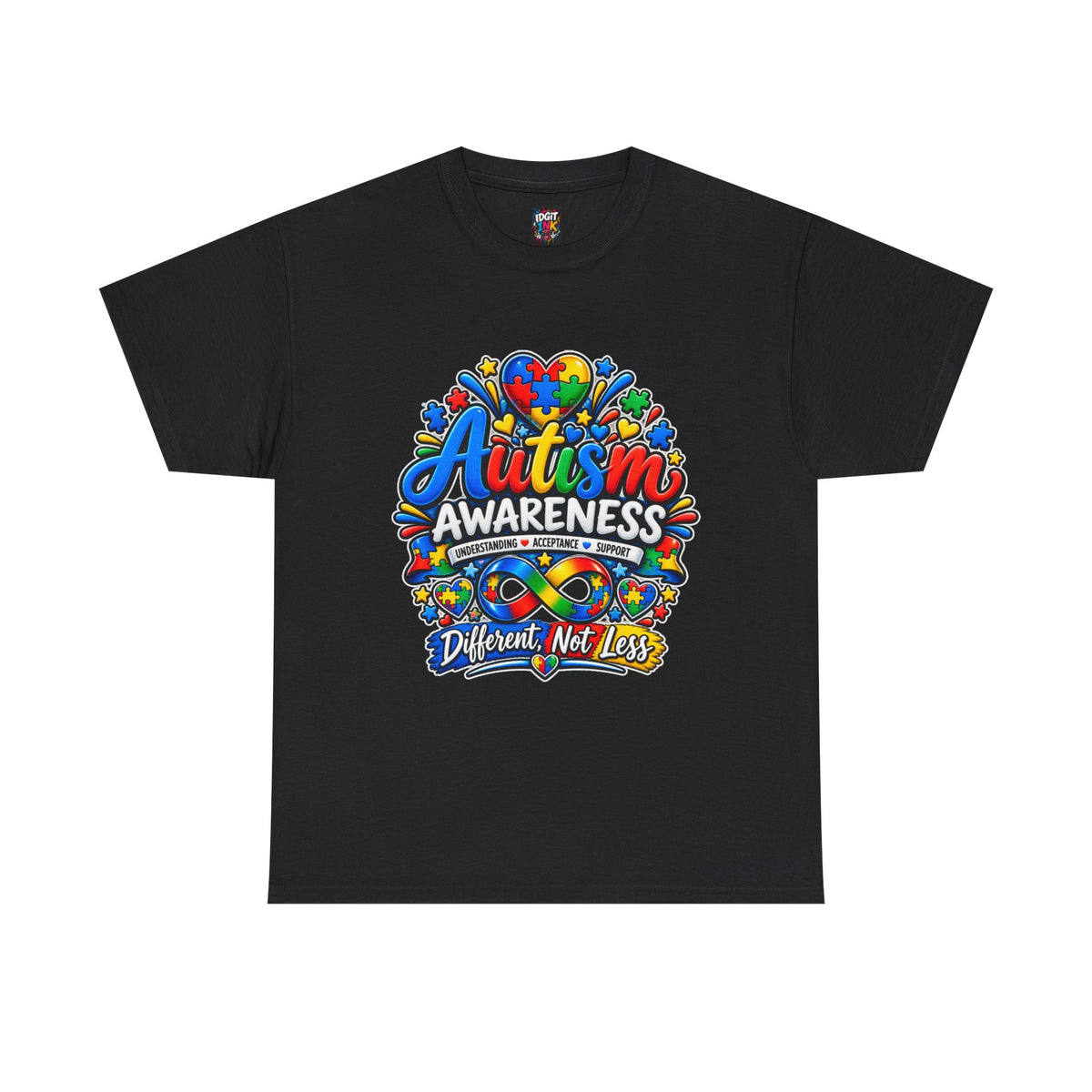 Autism Awareness T-Shirt – “Different, Not Less”