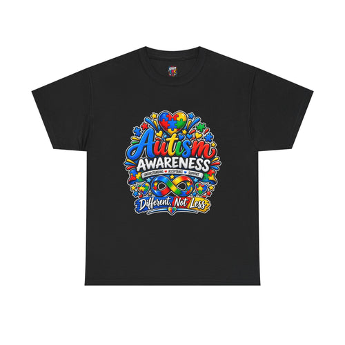 Autism Awareness T-Shirt – “Different, Not Less”
