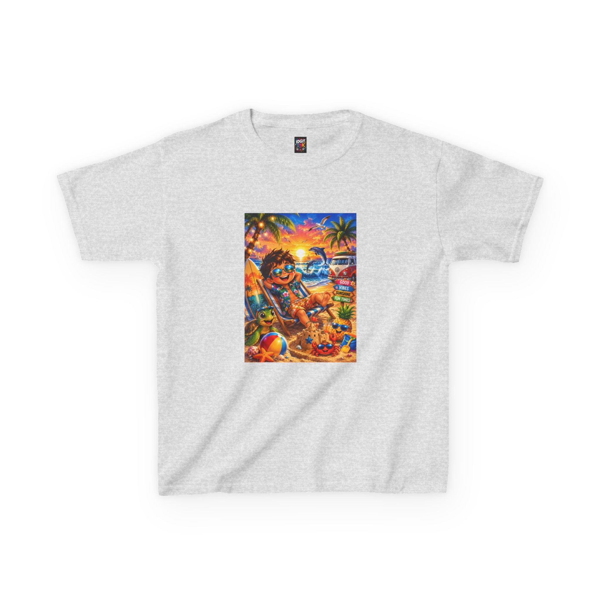 Kids Beach Sunset T-Shirt