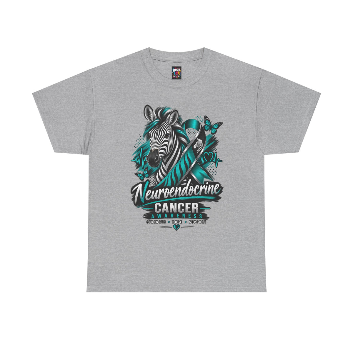 Neuroendocrine Cancer Awareness Zebra Ribbon T-Shirt