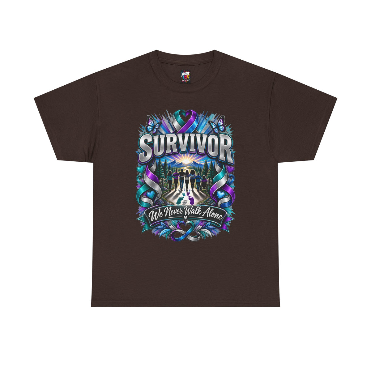Survivor Support Tee "We Never Walk Alone"