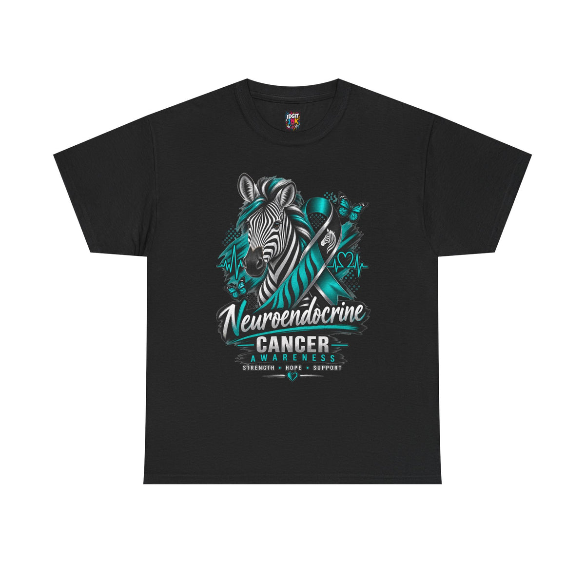 Neuroendocrine Cancer Awareness Zebra Ribbon T-Shirt