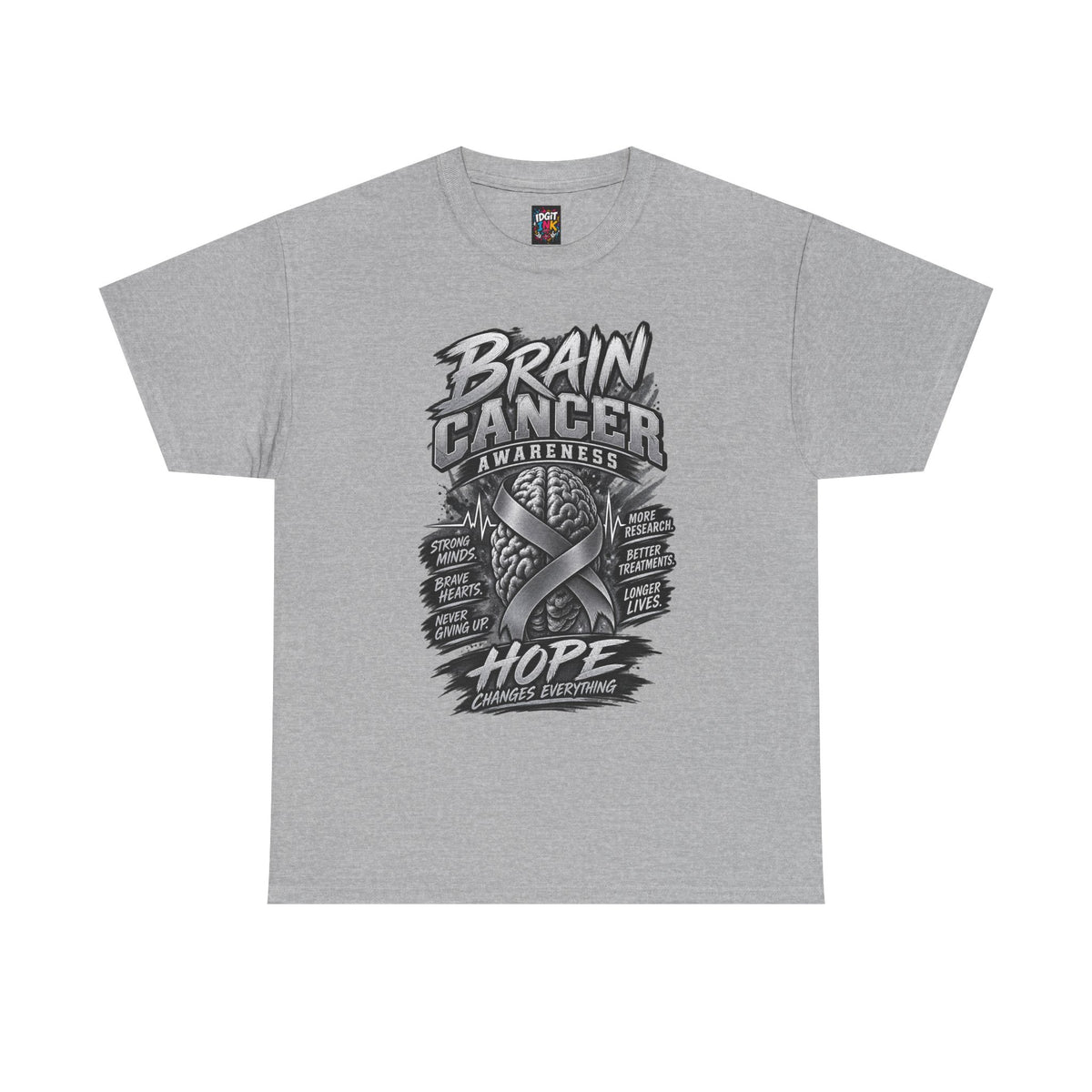 Brain Cancer Awareness T-Shirt – Hope Ribbon Graphic Tee
