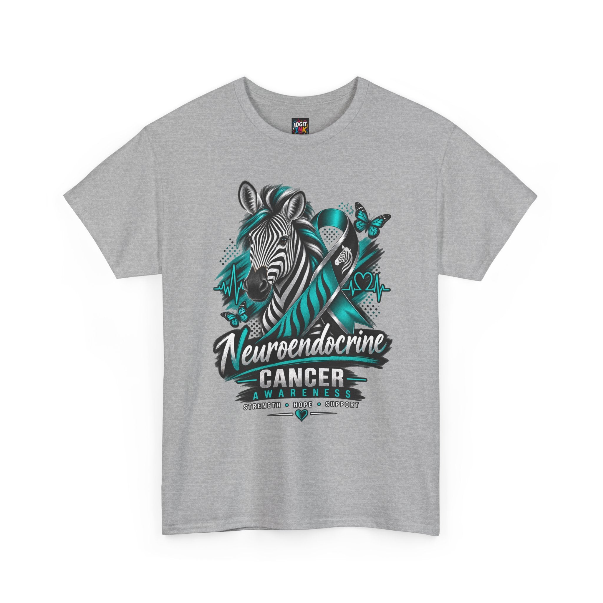 Neuroendocrine Cancer Awareness Zebra Ribbon T-Shirt