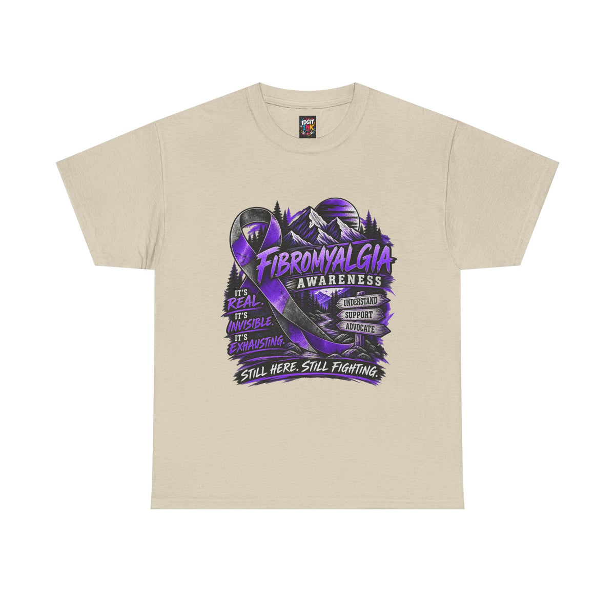 Fibromyalgia Awareness T-Shirt - Still Here Still Fighting