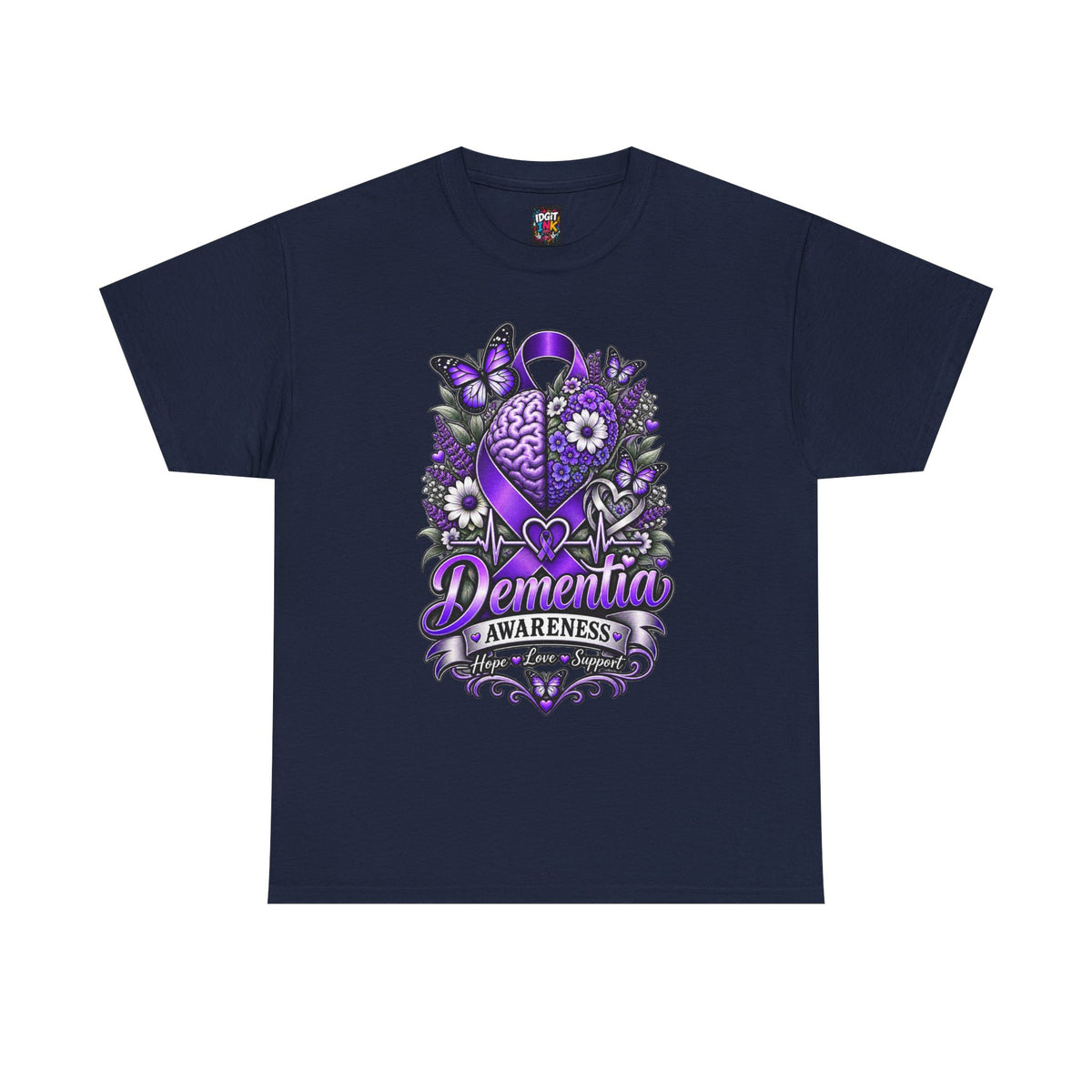 Dementia Awareness Purple Butterfly Support Tee