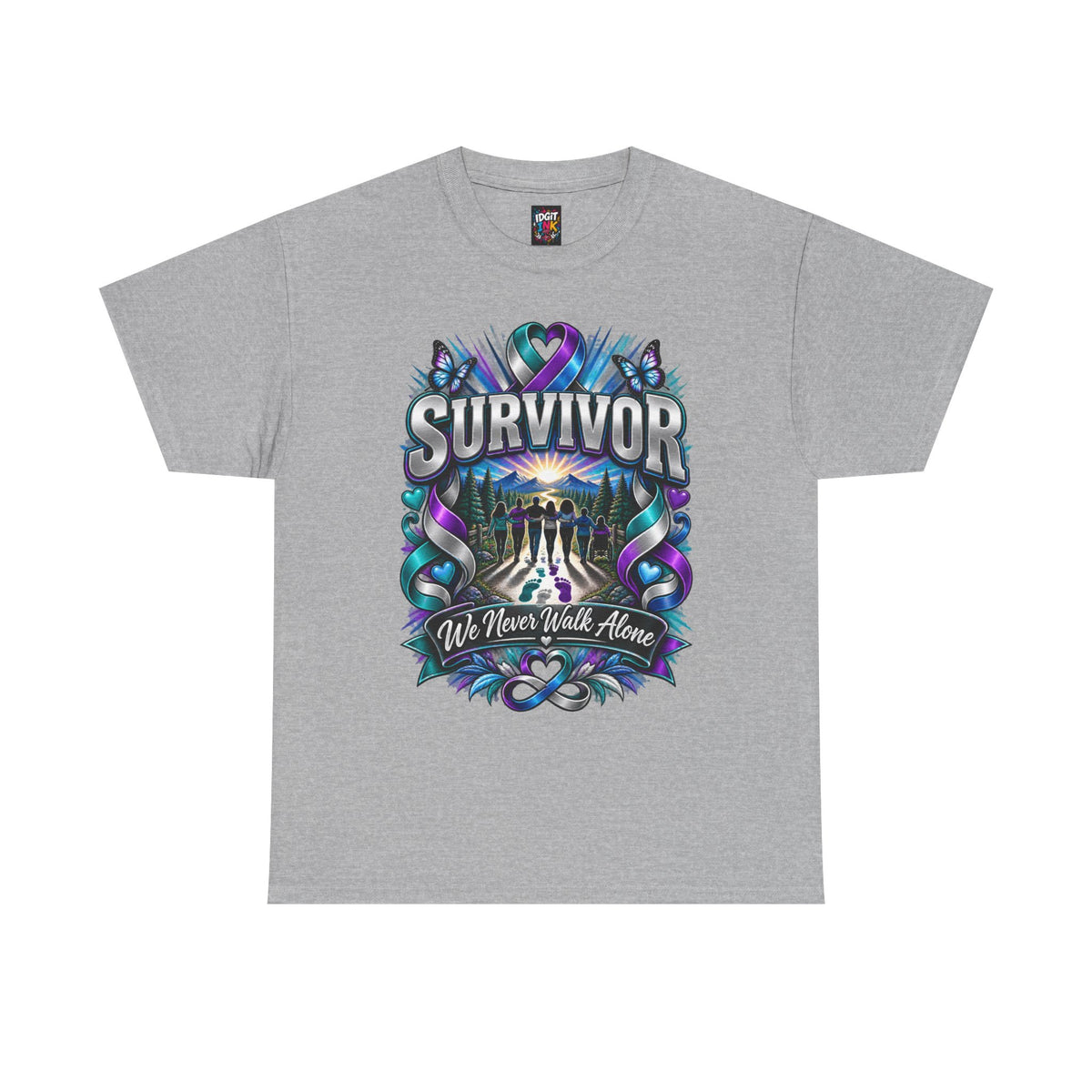 Survivor Support Tee "We Never Walk Alone"