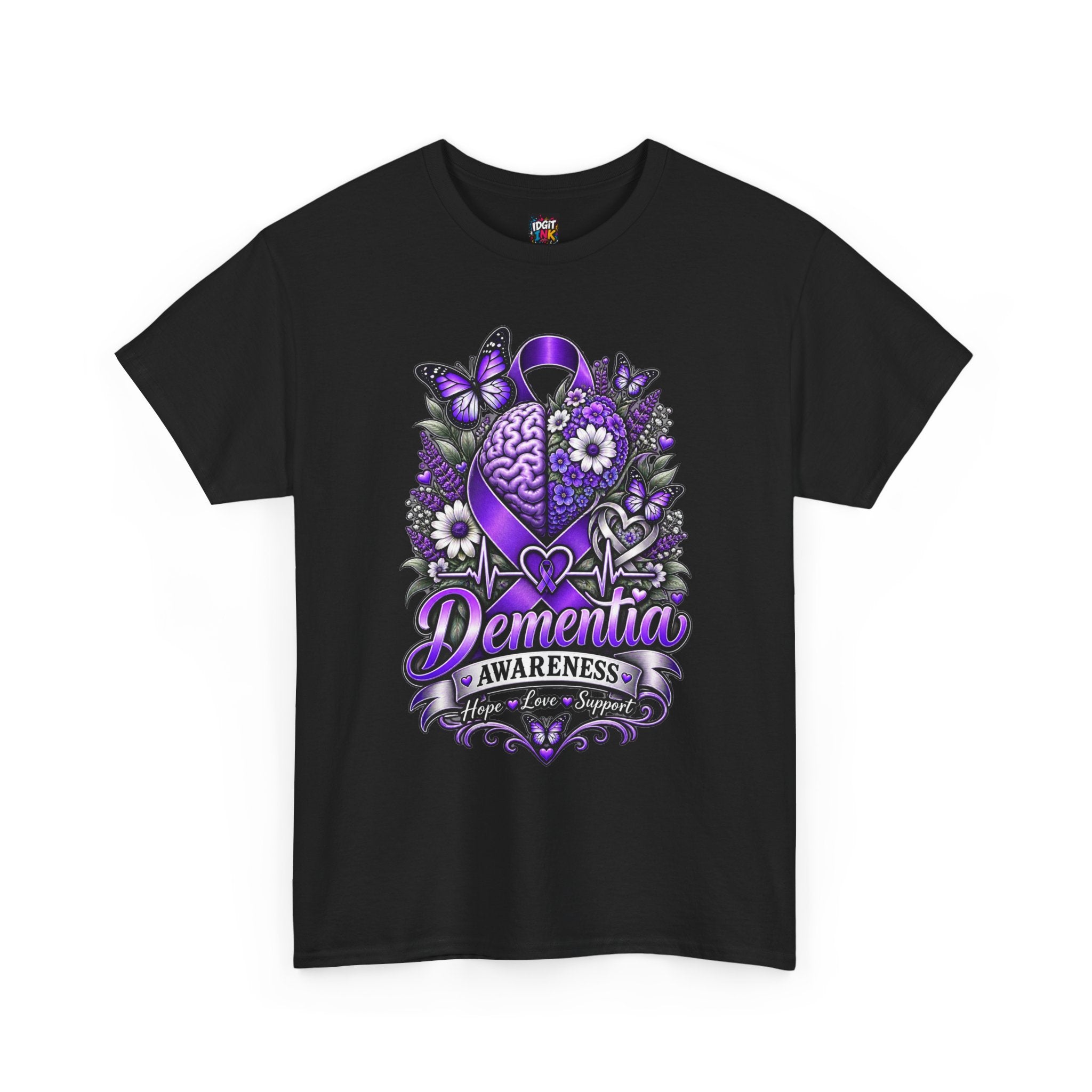 Dementia Awareness Purple Butterfly Support Tee