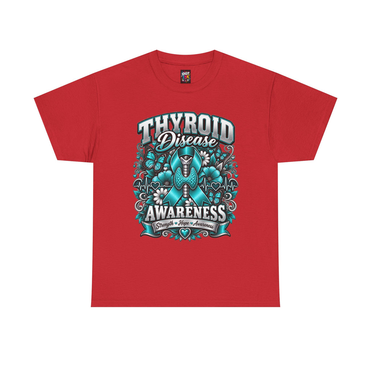 Thyroid Disease  Teal Ribbon Support T-Shirt