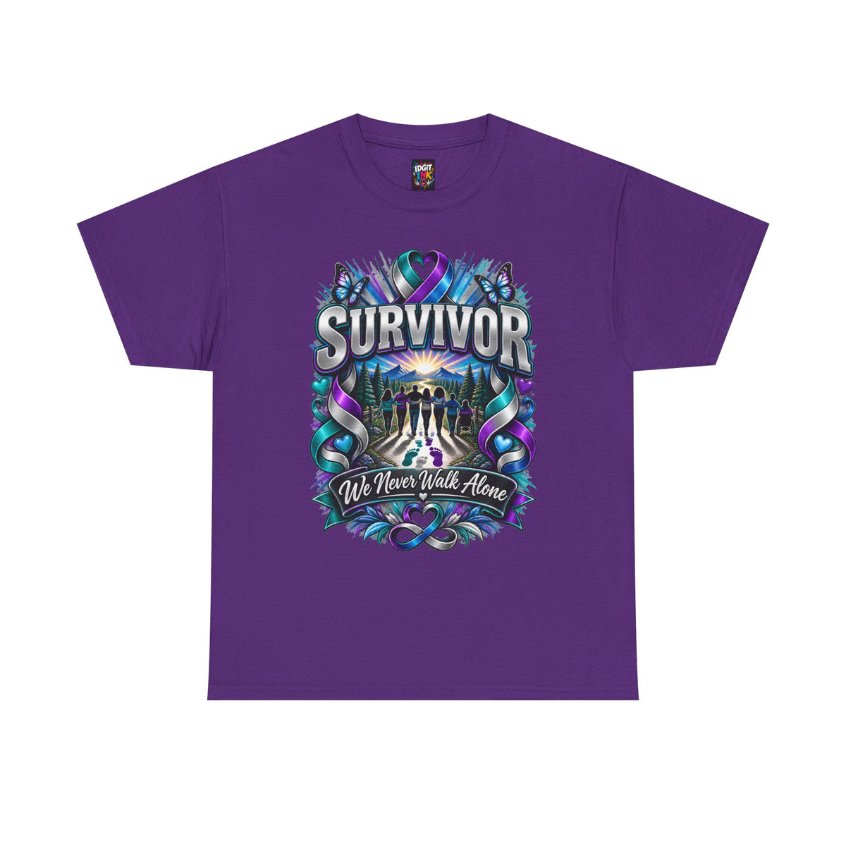 Survivor Support Tee "We Never Walk Alone"