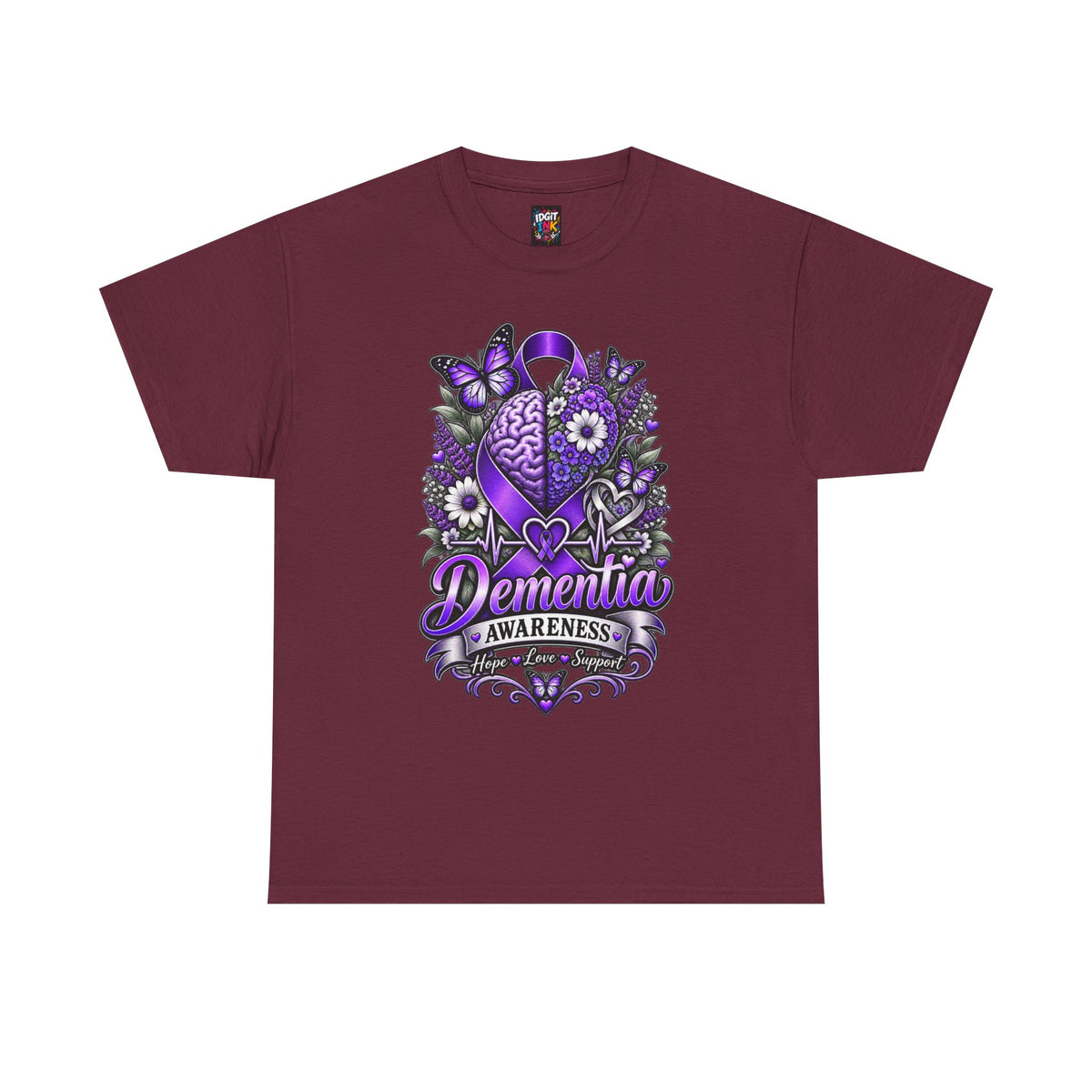 Dementia Awareness Purple Butterfly Support Tee