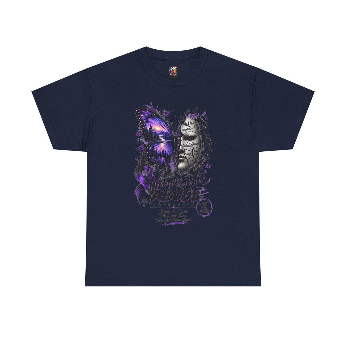 Narcissistic Abuse Awareness Purple Butterfly Support T-Shirt