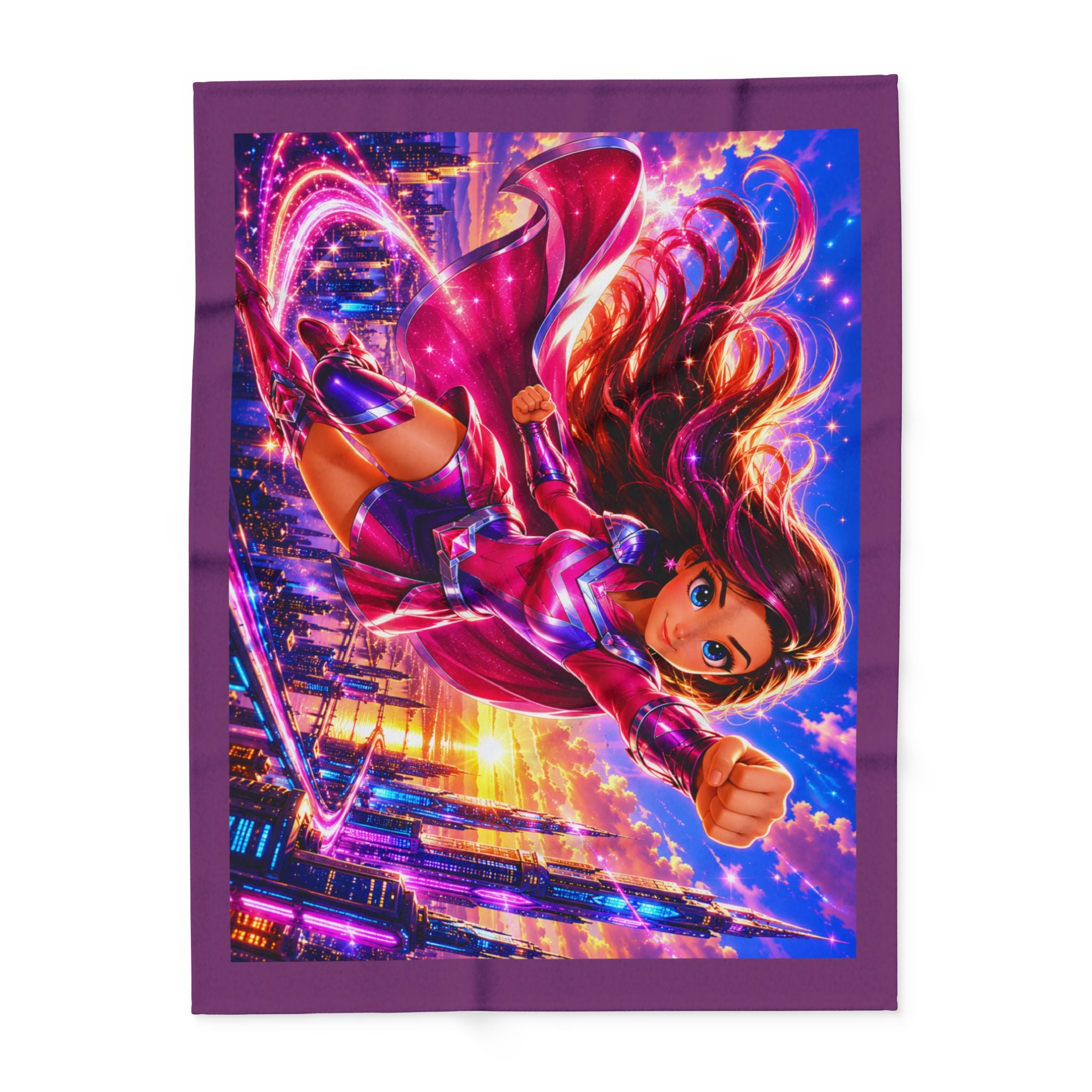 Superhero Girl Arctic Fleece Blanket