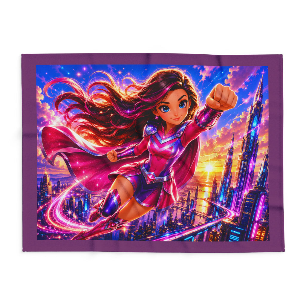 Superhero Girl Arctic Fleece Blanket