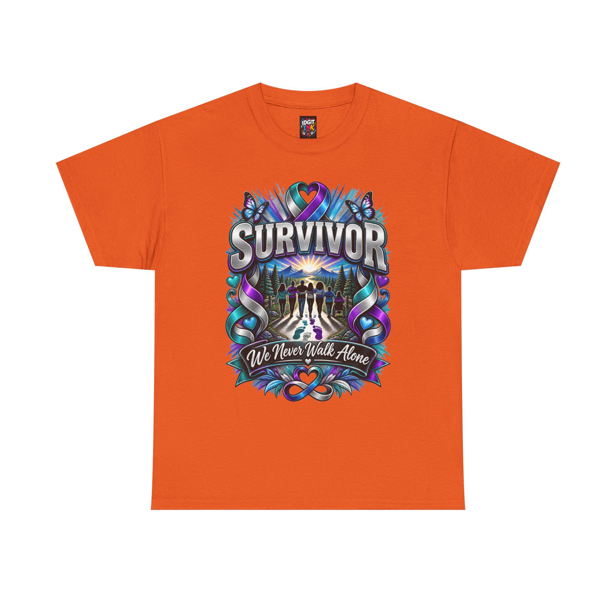 Survivor Support Tee "We Never Walk Alone"