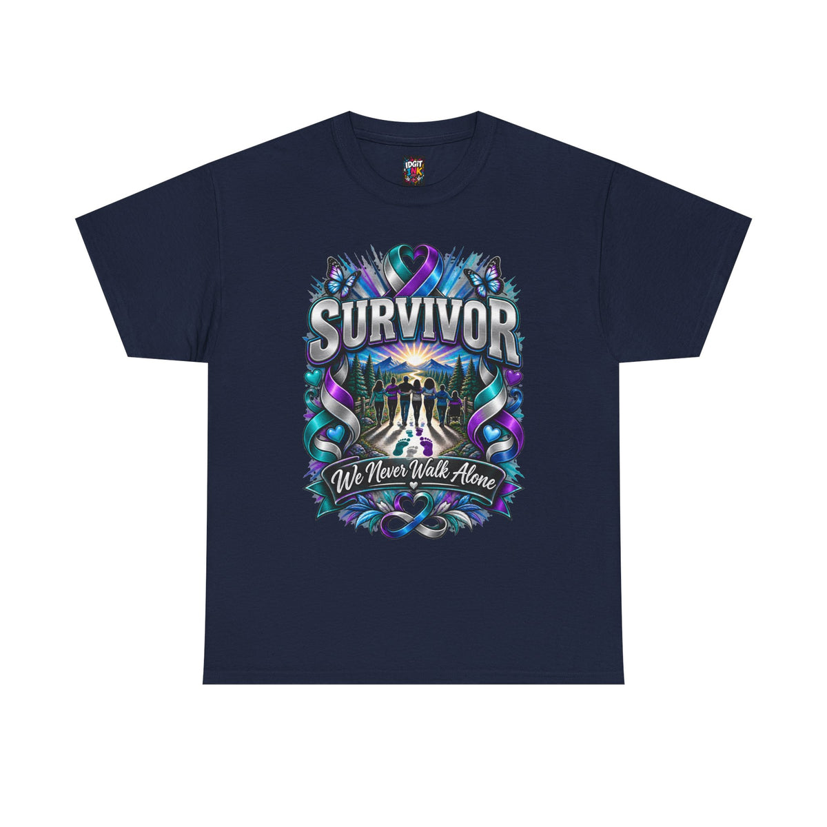 Survivor Support Tee "We Never Walk Alone"