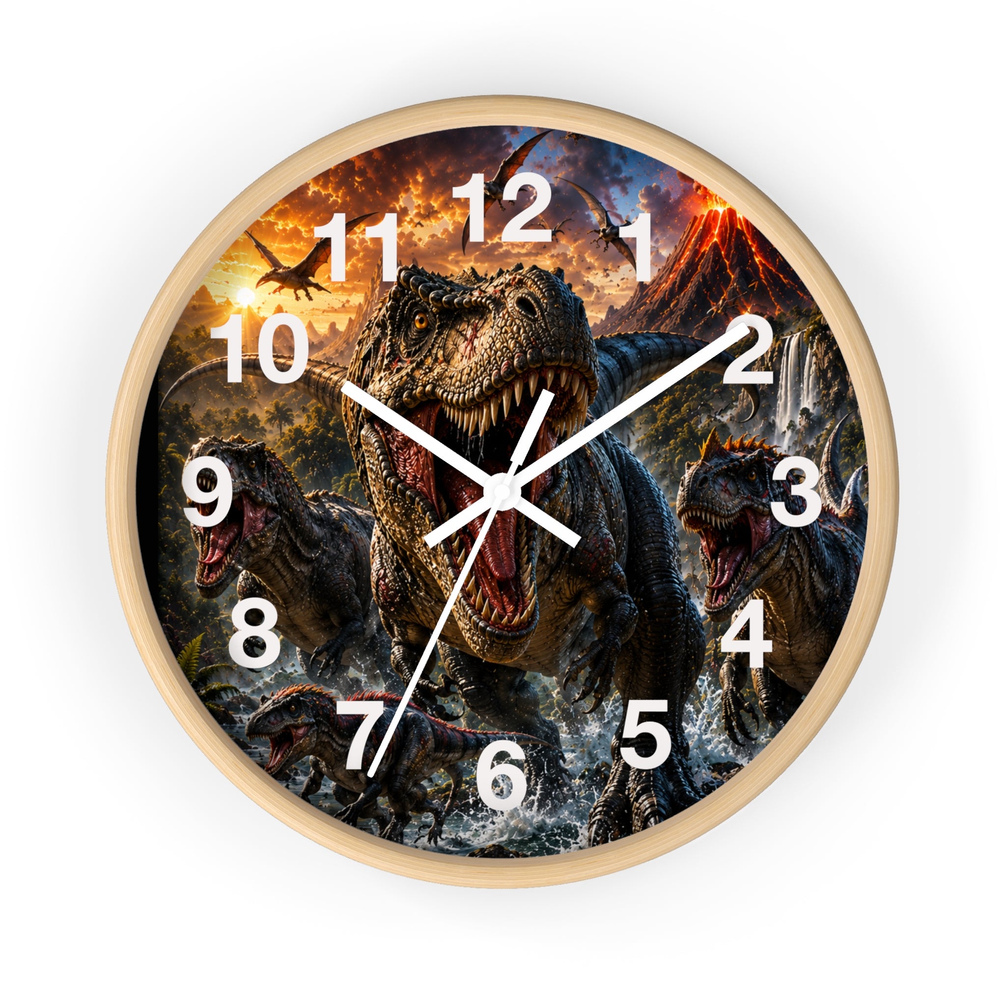 T-Rex Attack Wall Clock