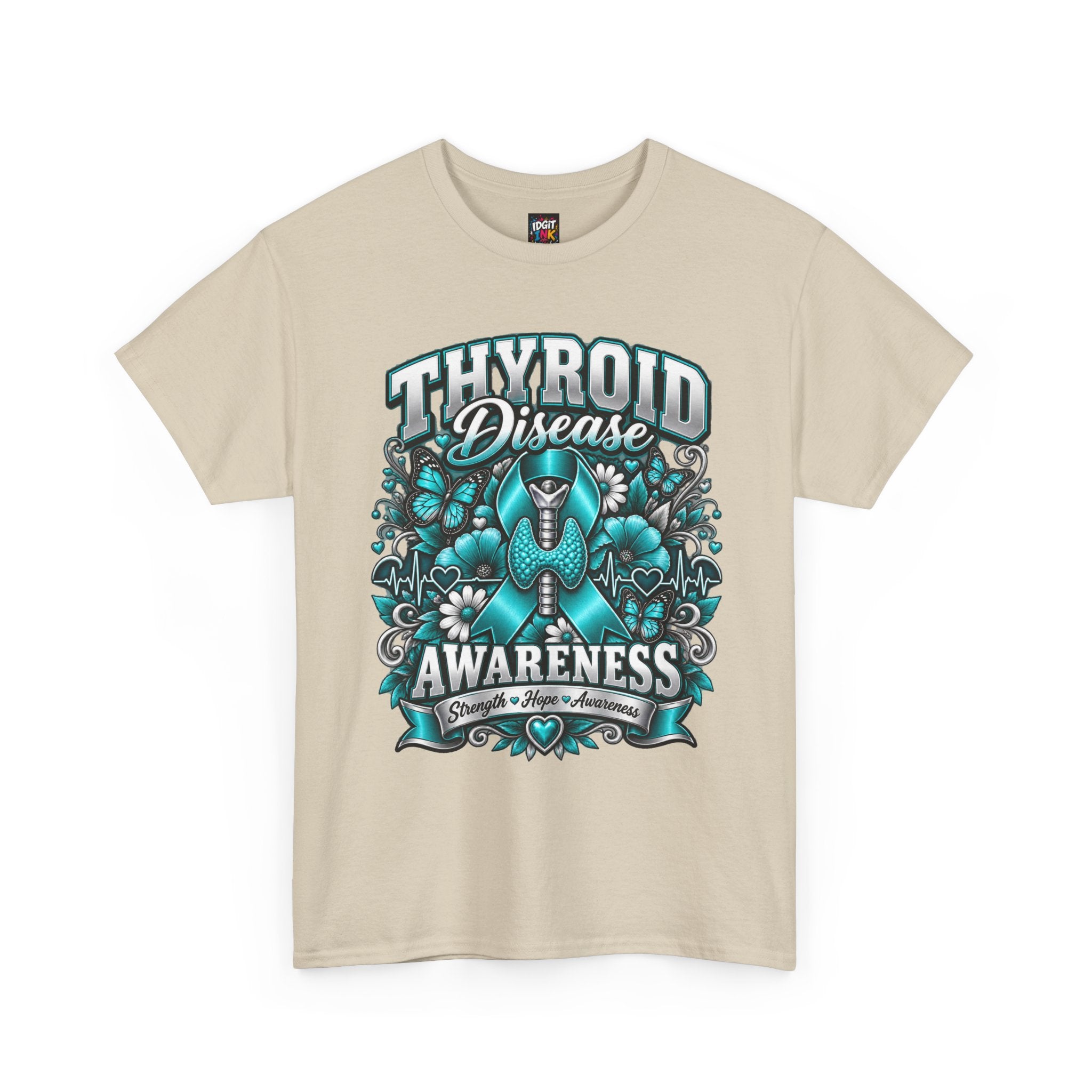 Thyroid Disease  Teal Ribbon Support T-Shirt