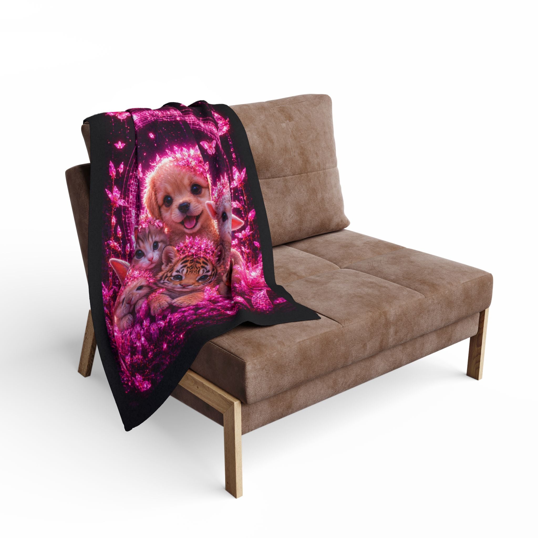 Pink Sparkle Cute Baby Animals