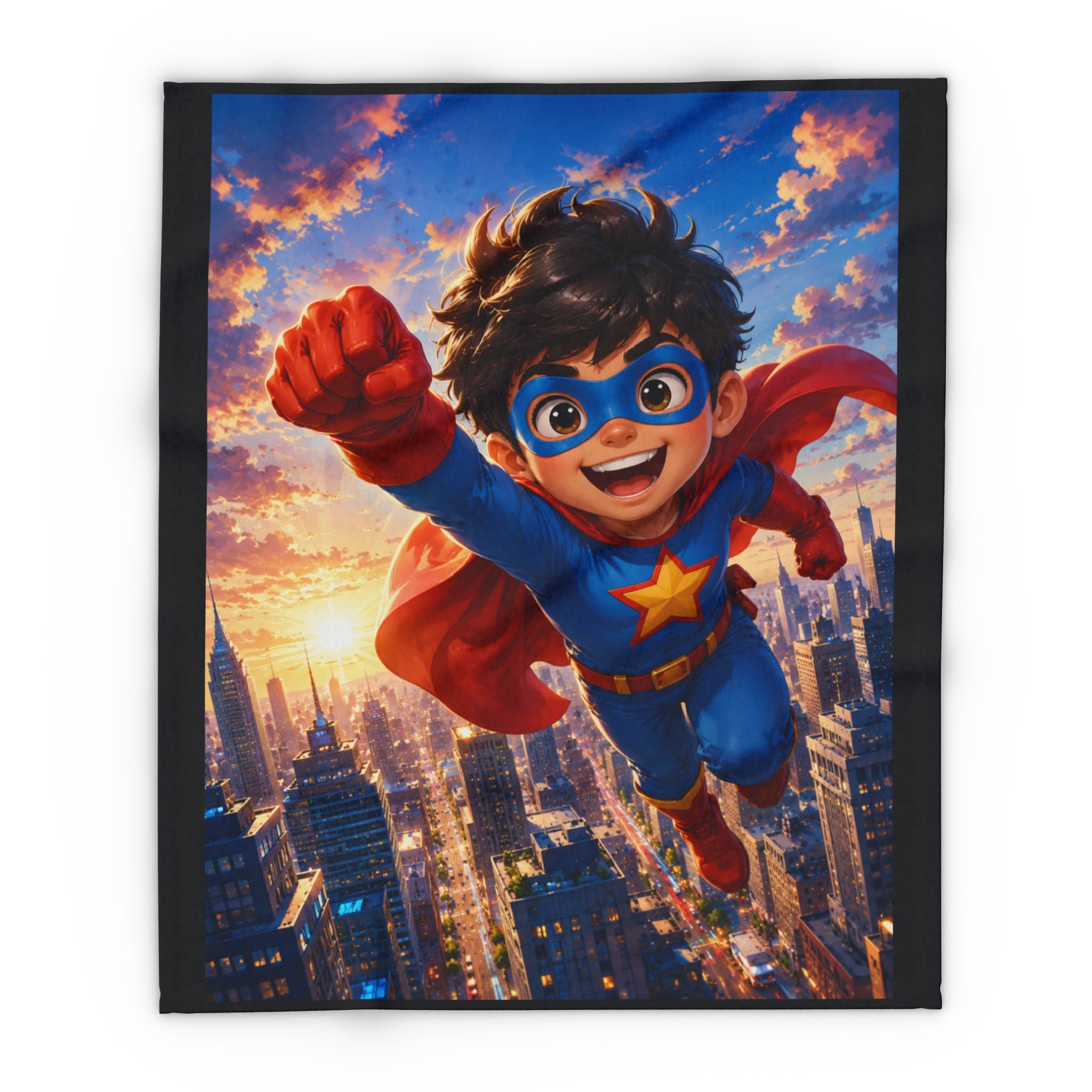 Kids Superhero Fleece Blanket