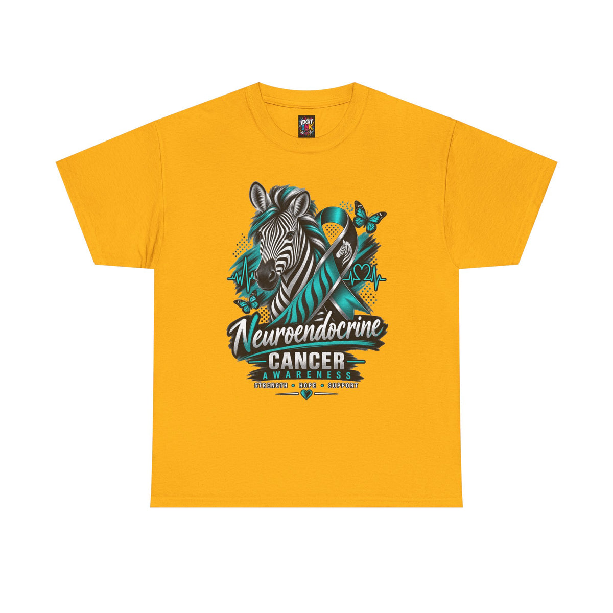 Neuroendocrine Cancer Awareness Zebra Ribbon T-Shirt
