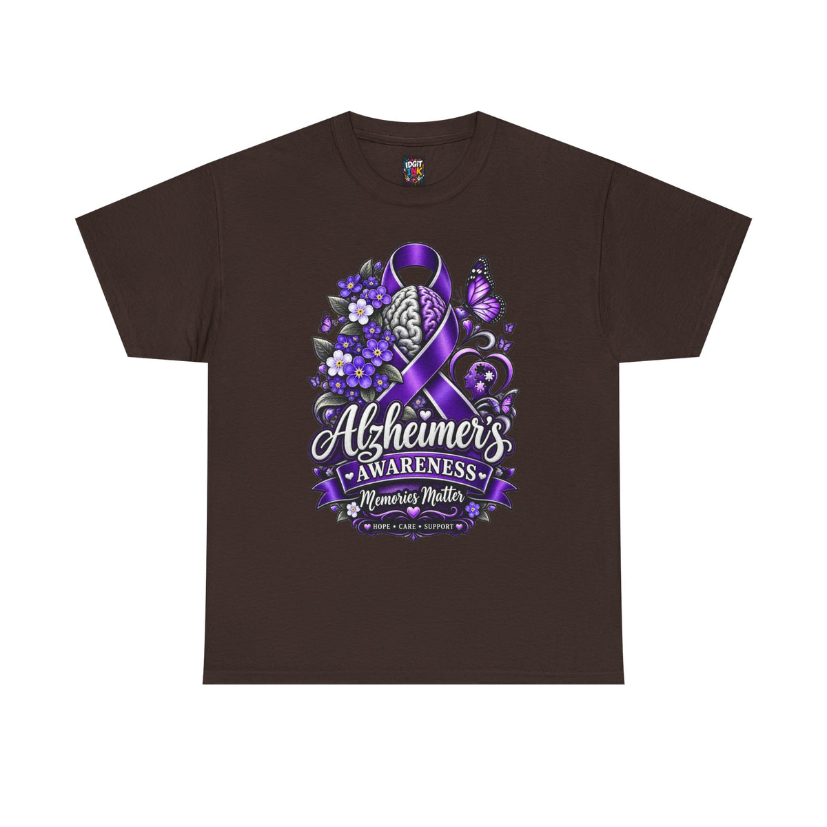 Alzheimer's Awareness Ribbon Purple Memories Matter Support Tee