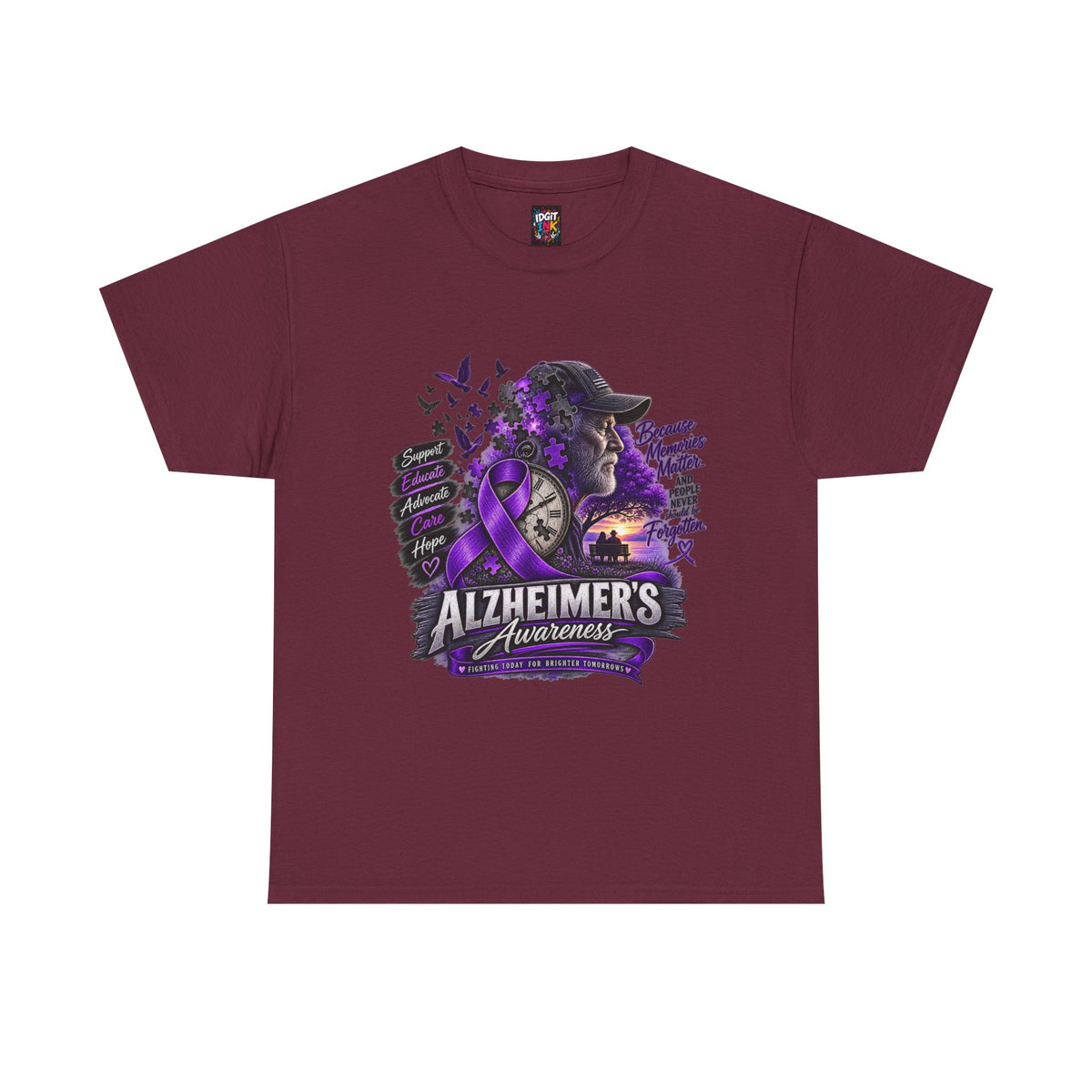 Alzheimer’s Awareness Purple Ribbon T-Shirt