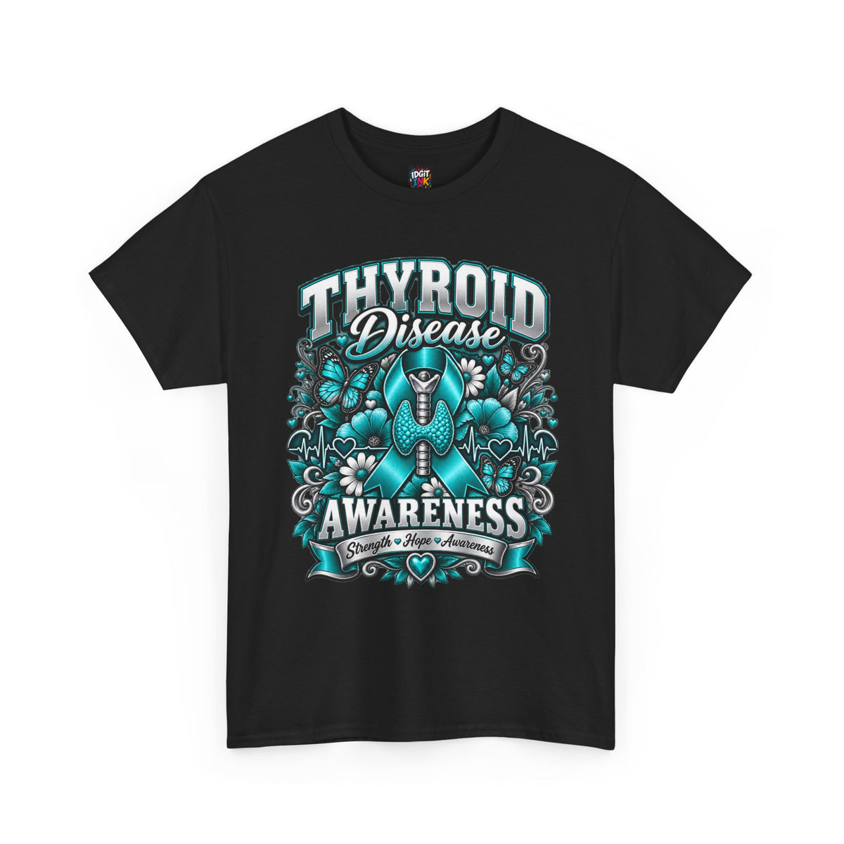 Thyroid Disease  Teal Ribbon Support T-Shirt