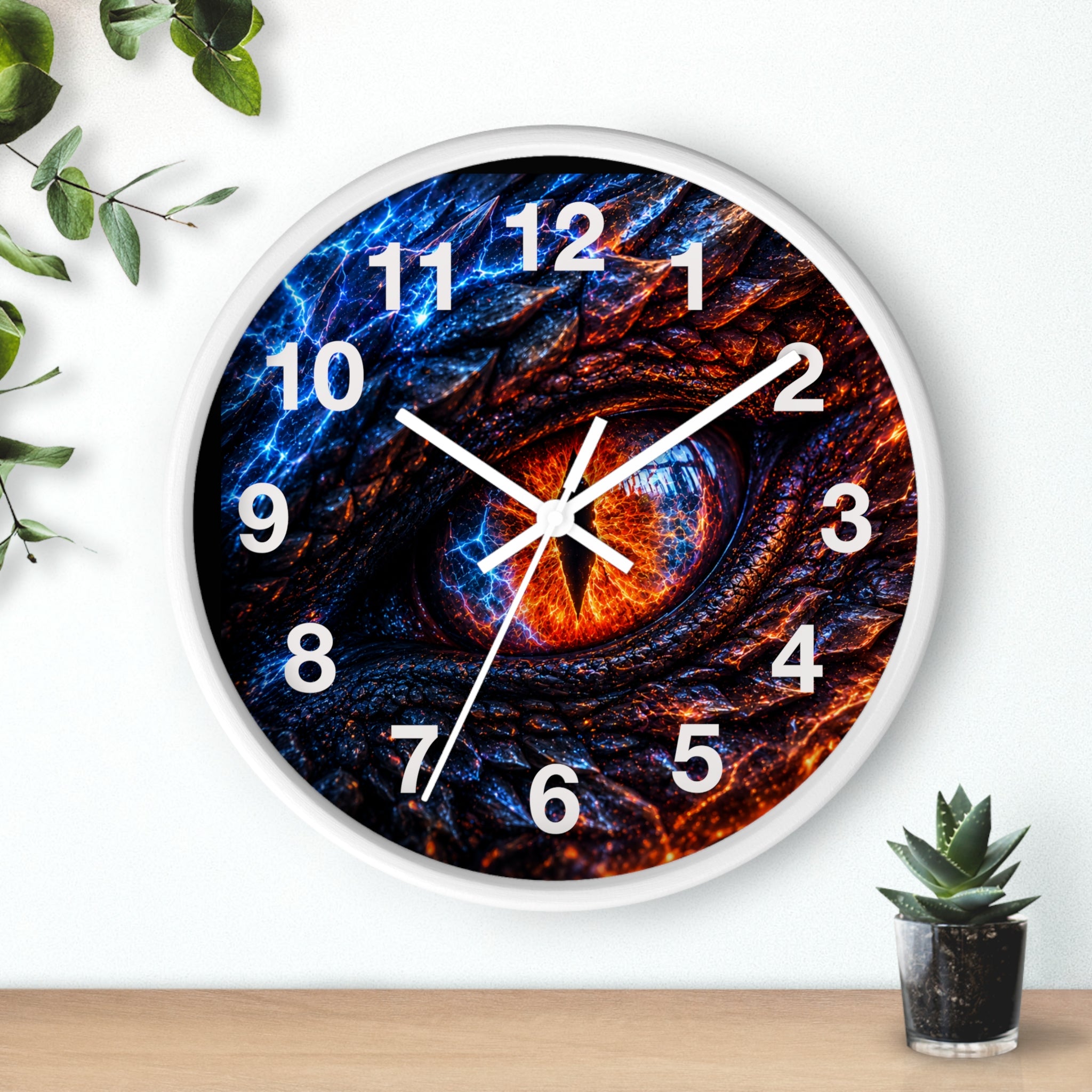 Dragon Eye Wall Clock — Fiery Fantasy  Clock
