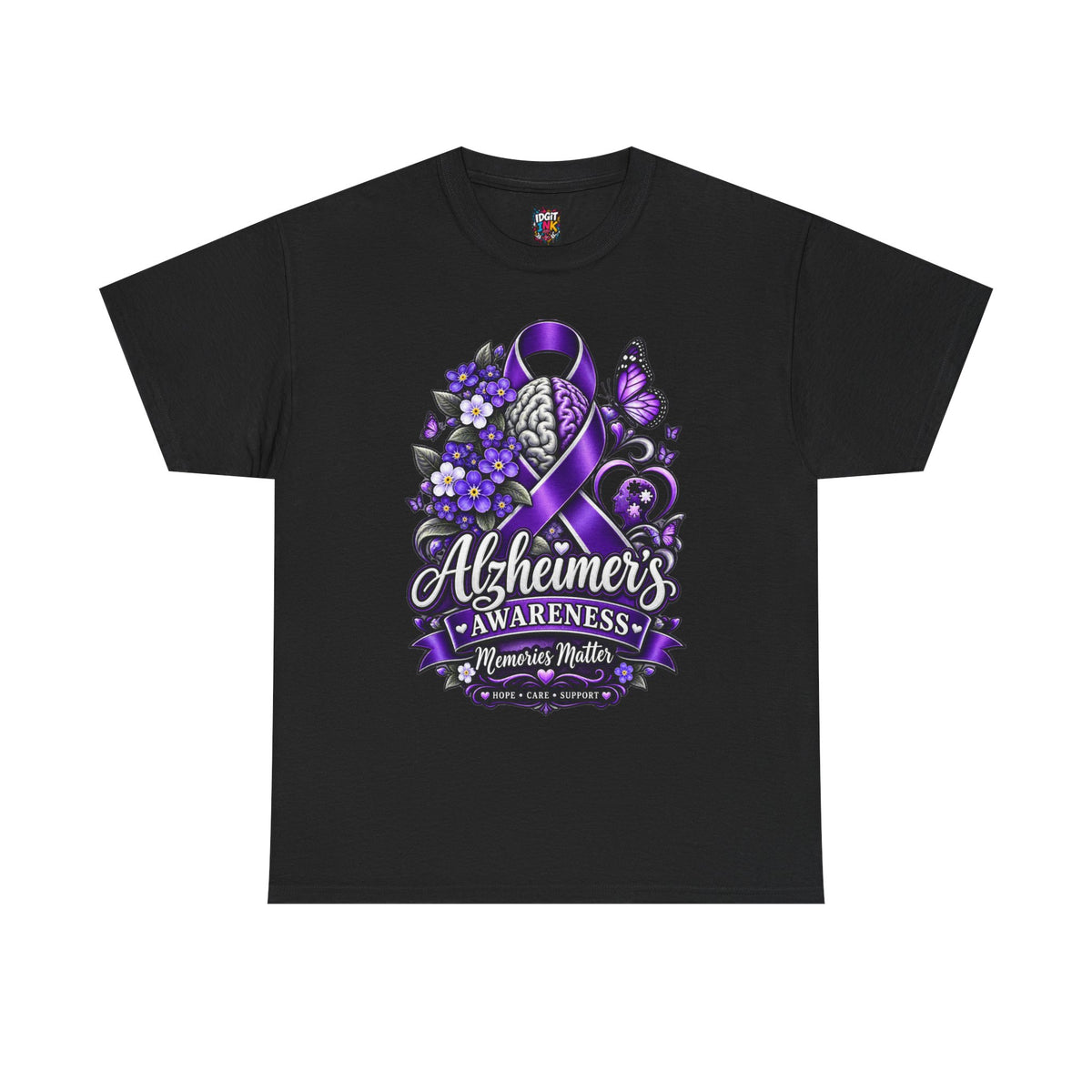 Alzheimer's Awareness Ribbon Purple Memories Matter Support Tee