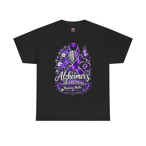 Alzheimer's Awareness Ribbon Purple Memories Matter Support Tee