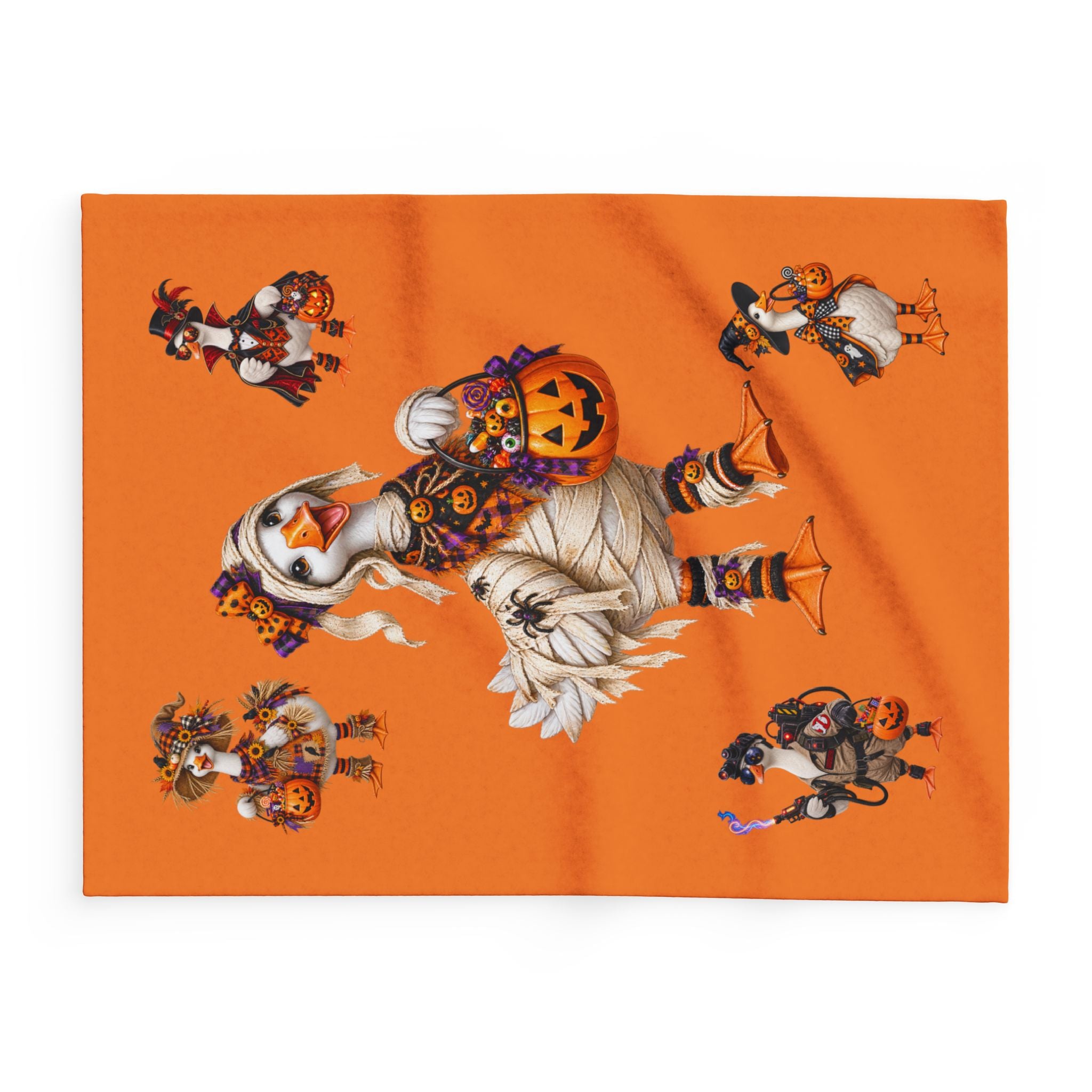 Halloween Goose Fleece Blanket