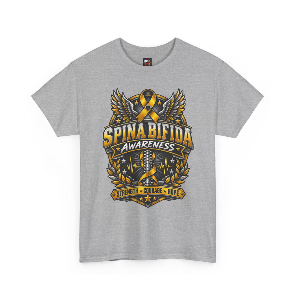 Spina Bifida Awareness  Gold Ribbon Strength Courage Hope