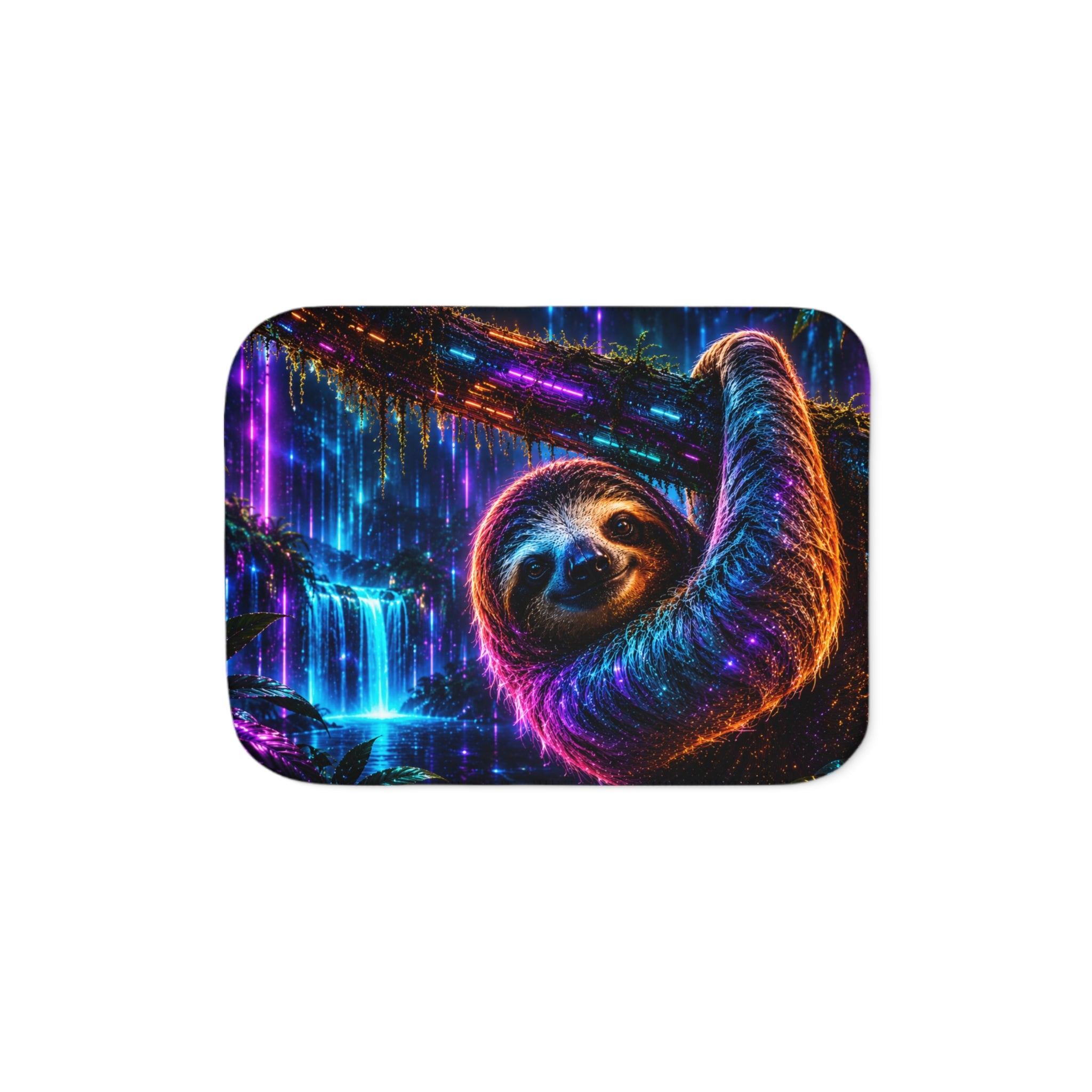 Neon Sloth — Sherpa Fleece Blanket