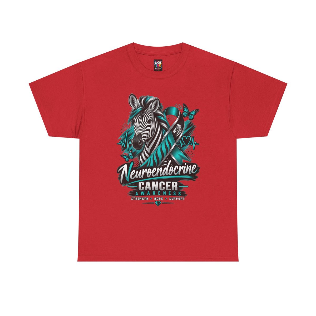 Neuroendocrine Cancer Awareness Zebra Ribbon T-Shirt