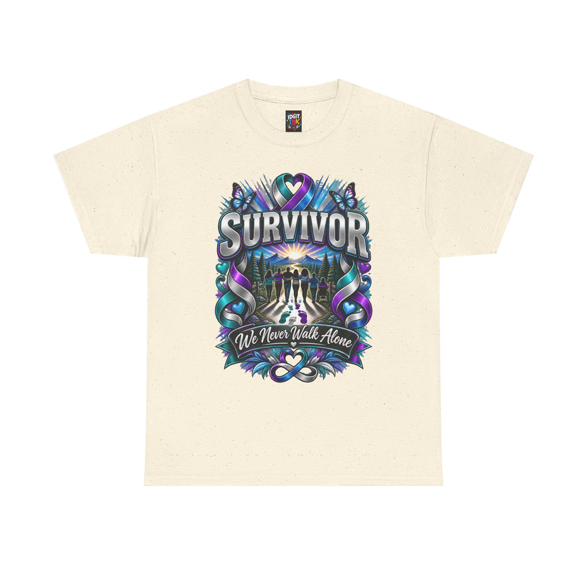Survivor Support Tee "We Never Walk Alone"