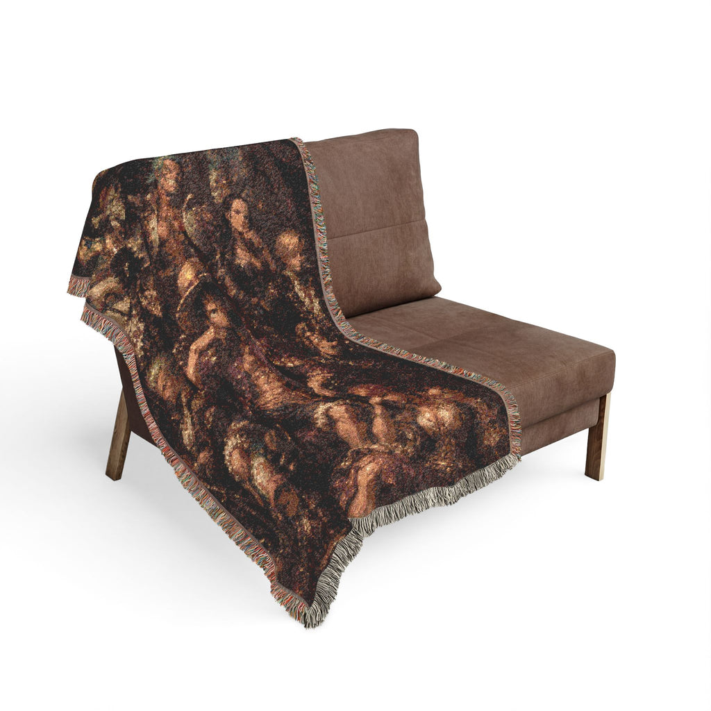 Peace Monkey Woven Throw