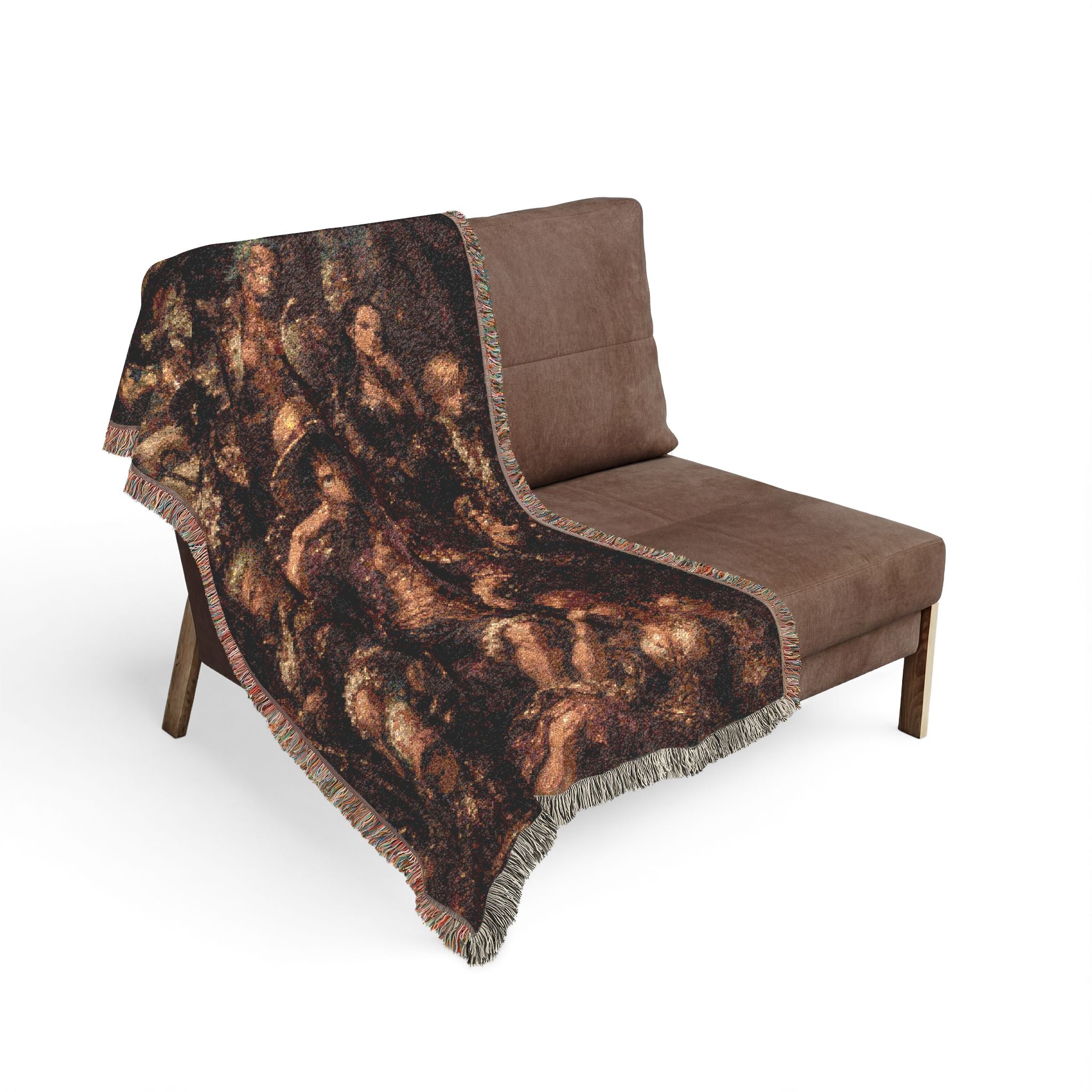 Peace Monkey Woven Throw