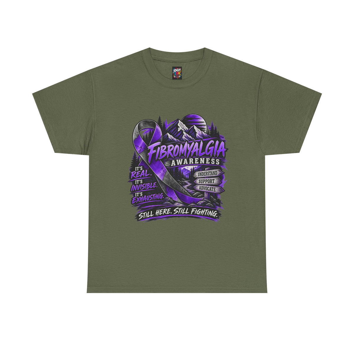 Fibromyalgia Awareness T-Shirt - Still Here Still Fighting