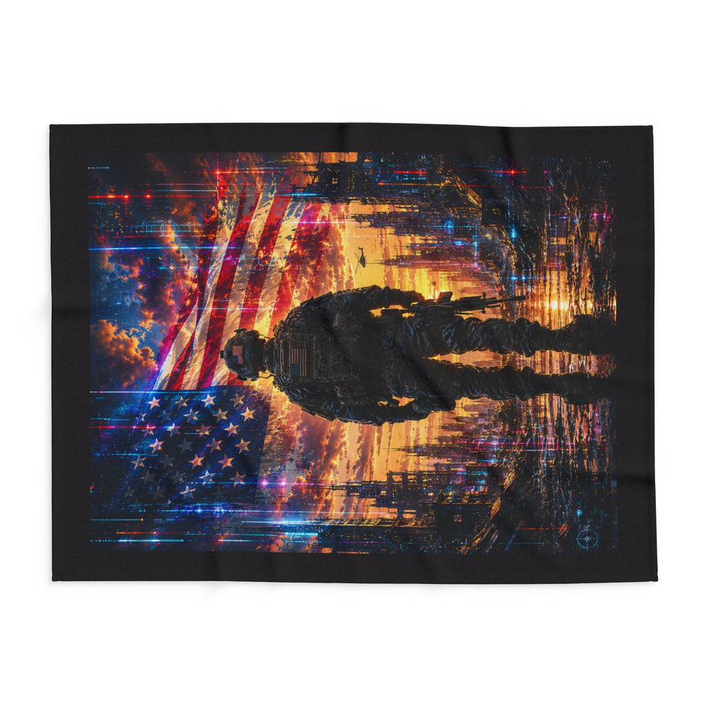 Veteran American Flag Fleece Blanket