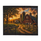 Sunset Farm — Cozy Fleece Blanket