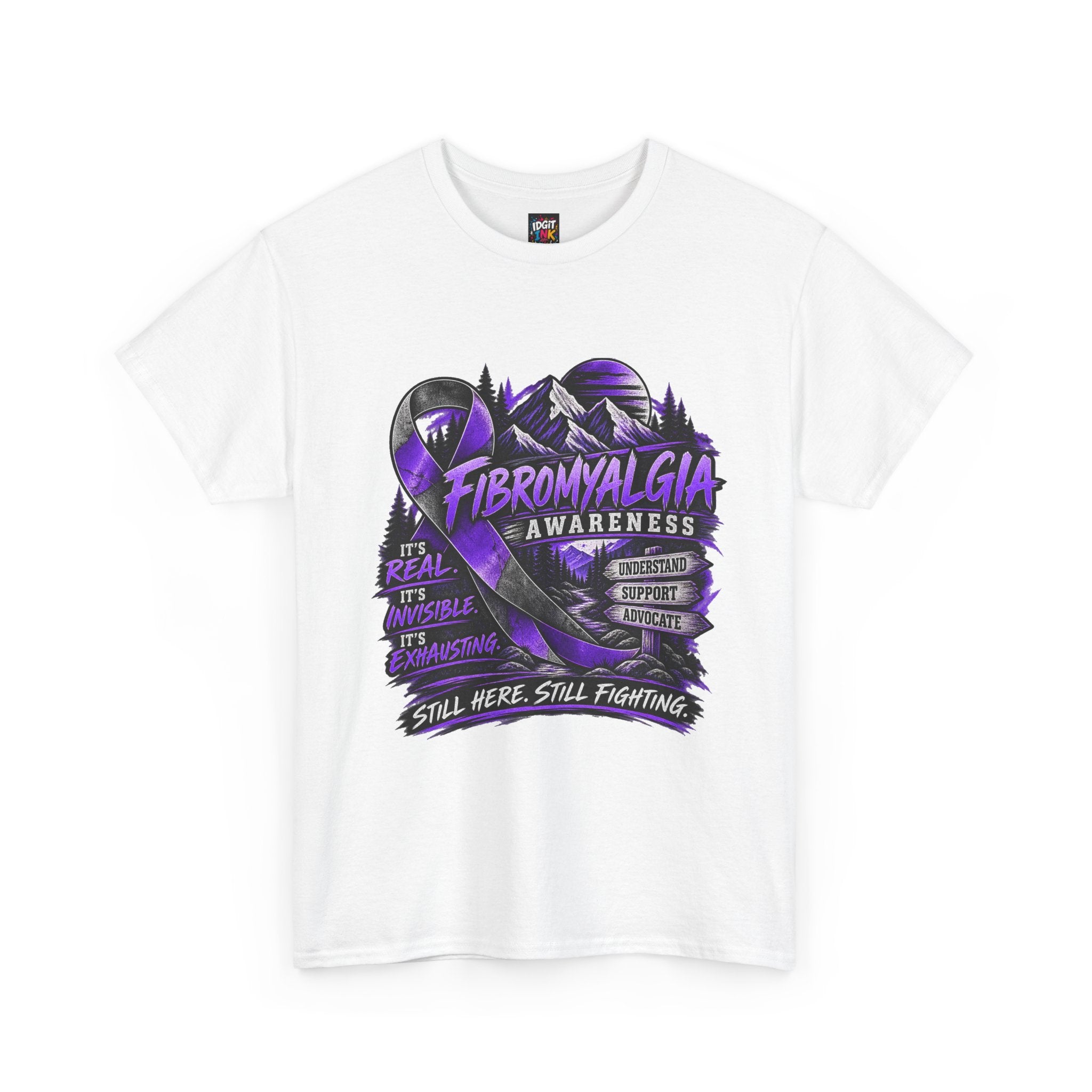 Fibromyalgia Awareness T-Shirt - Still Here Still Fighting