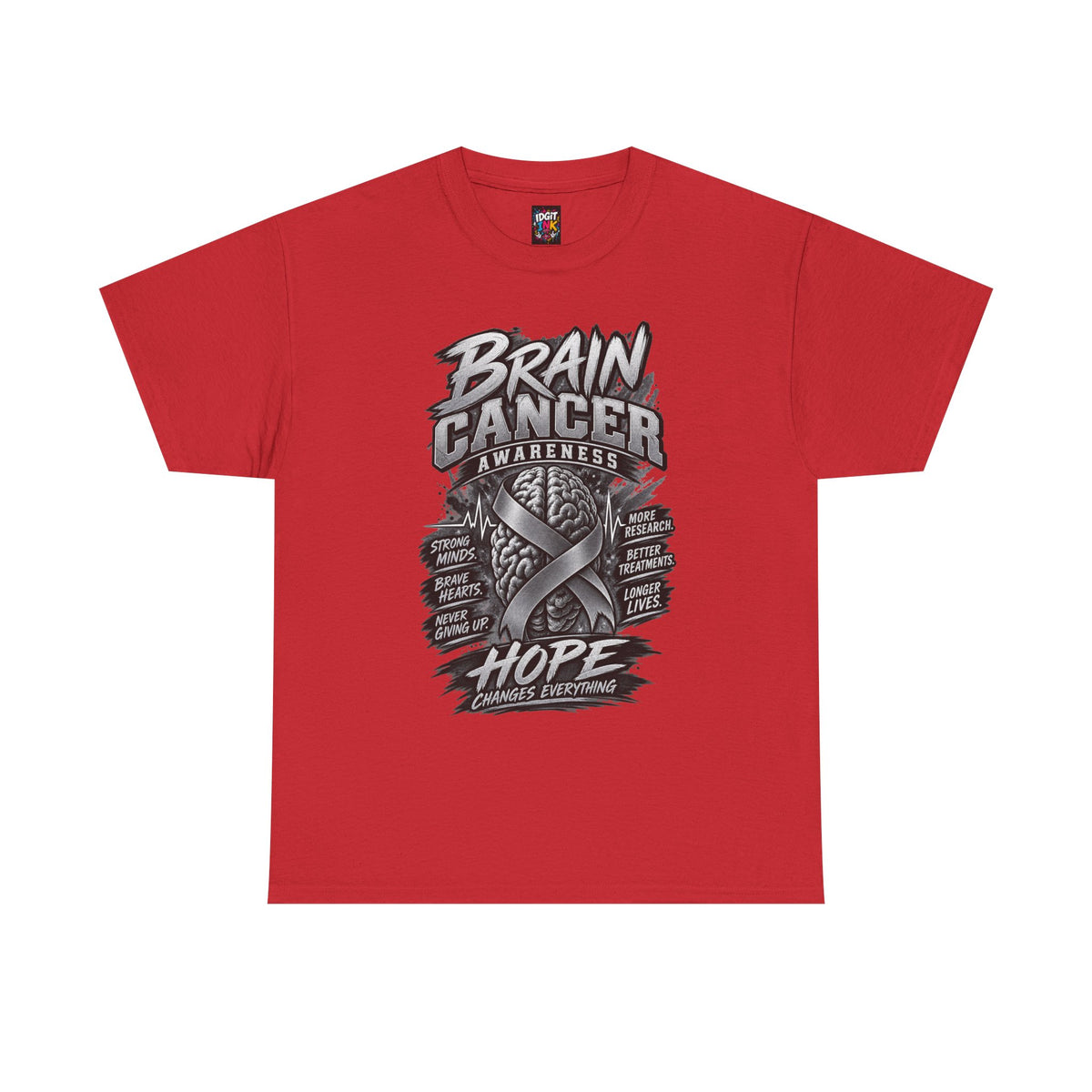 Brain Cancer Awareness T-Shirt – Hope Ribbon Graphic Tee