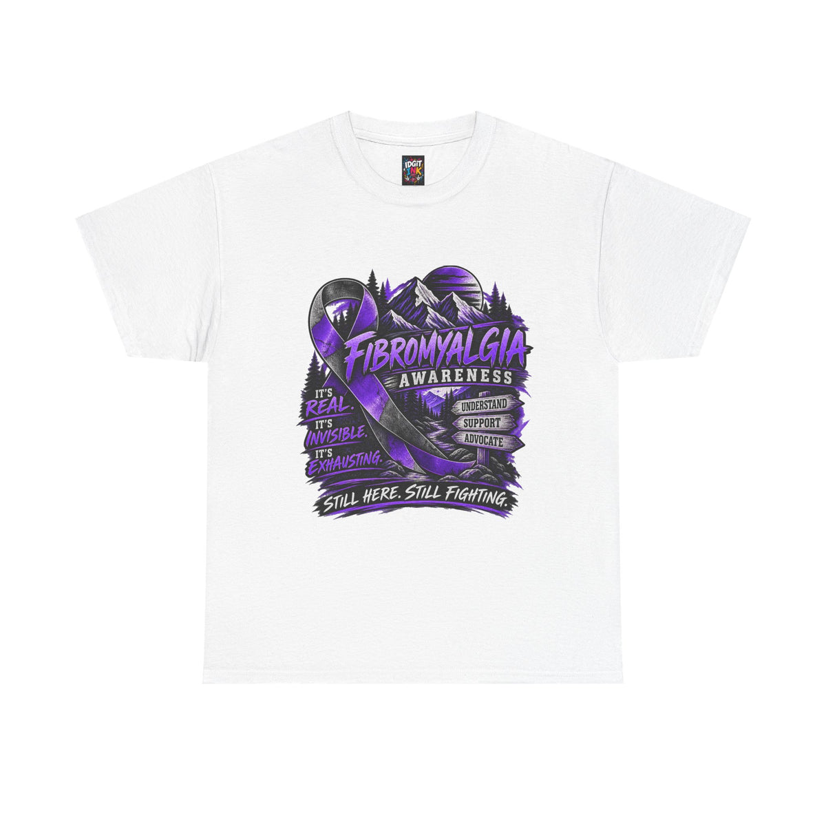 Fibromyalgia Awareness T-Shirt - Still Here Still Fighting