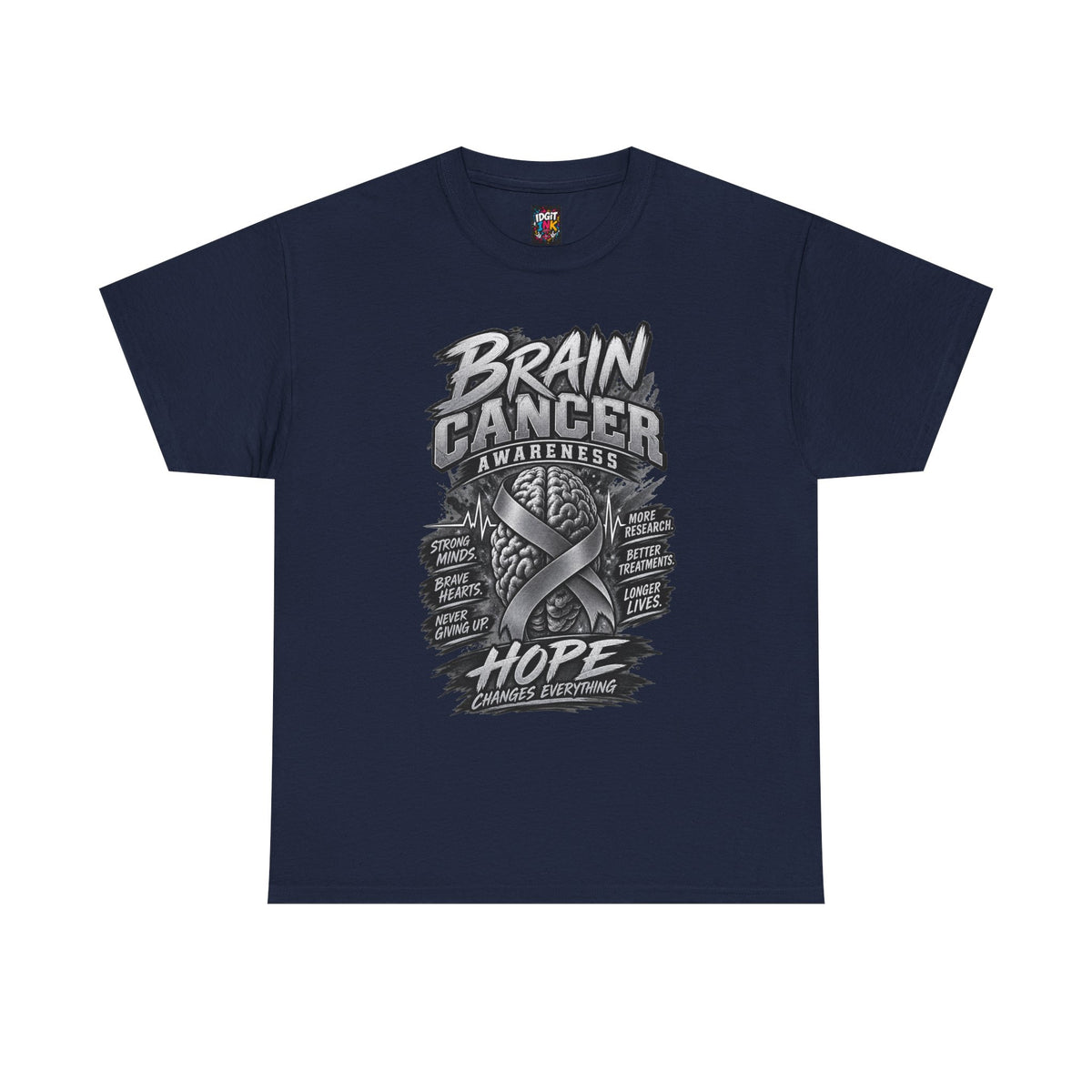 Brain Cancer Awareness T-Shirt – Hope Ribbon Graphic Tee