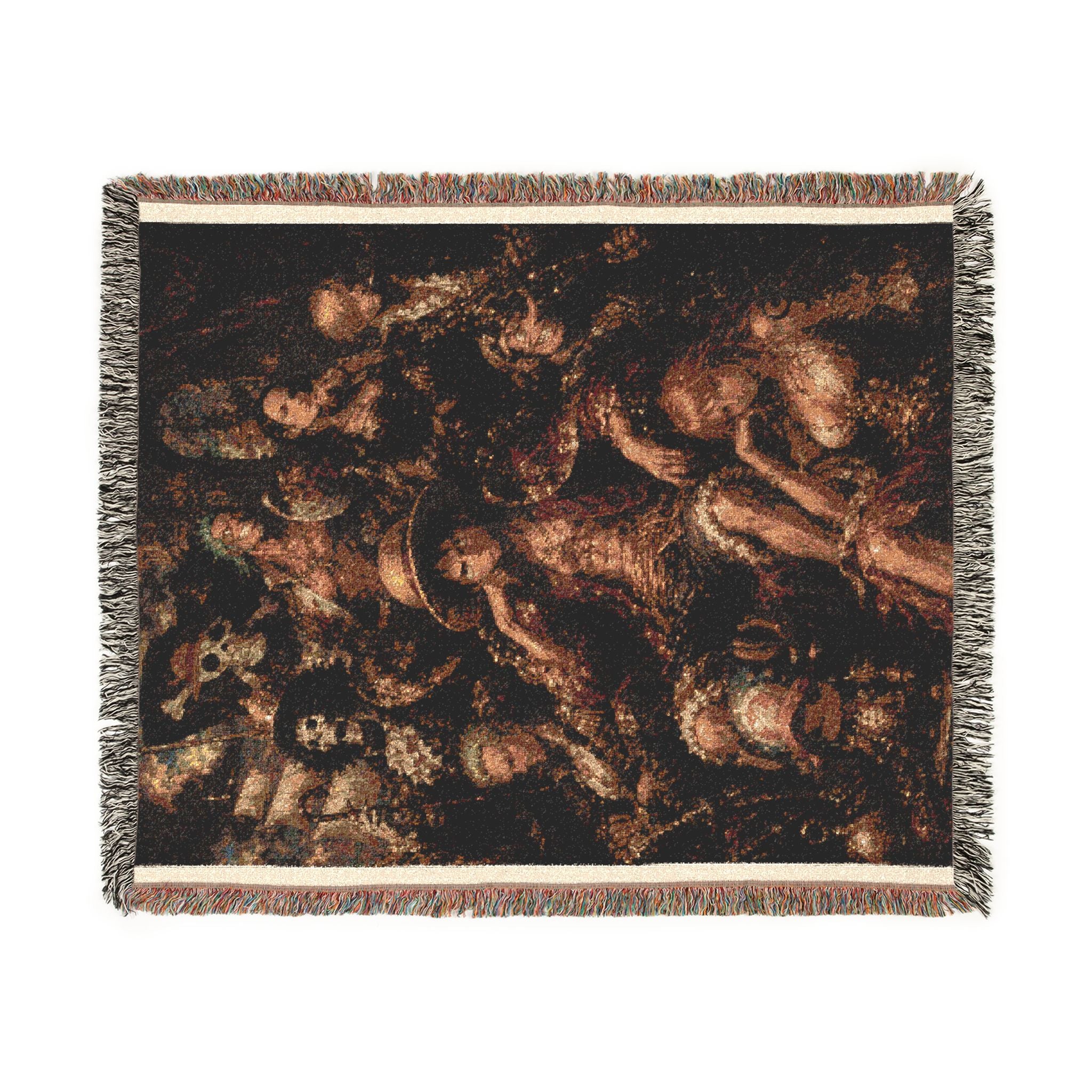 Peace Monkey Woven Throw