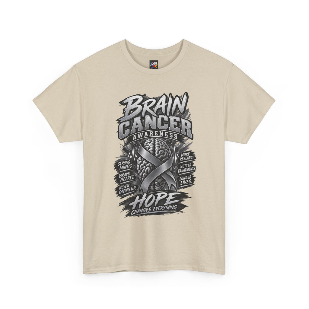 Brain Cancer Awareness T-Shirt – Hope Ribbon Graphic Tee