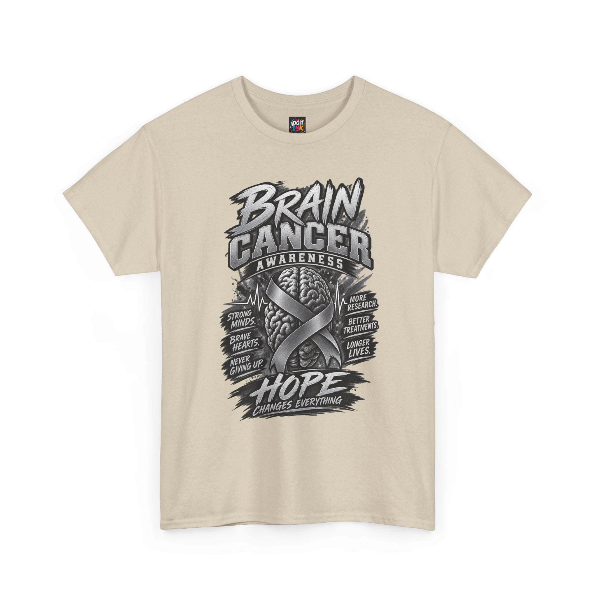 Brain Cancer Awareness T-Shirt – Hope Ribbon Graphic Tee
