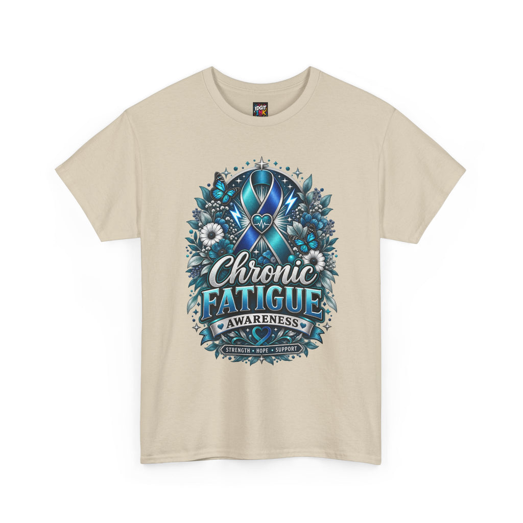 Chronic Fatigue Awareness Tee Blue Ribbon Support