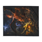 Fiery Dragon vs Lightning Mouse Arctic — Cozy Fleece Blanket product image 7 | Idgit Ink